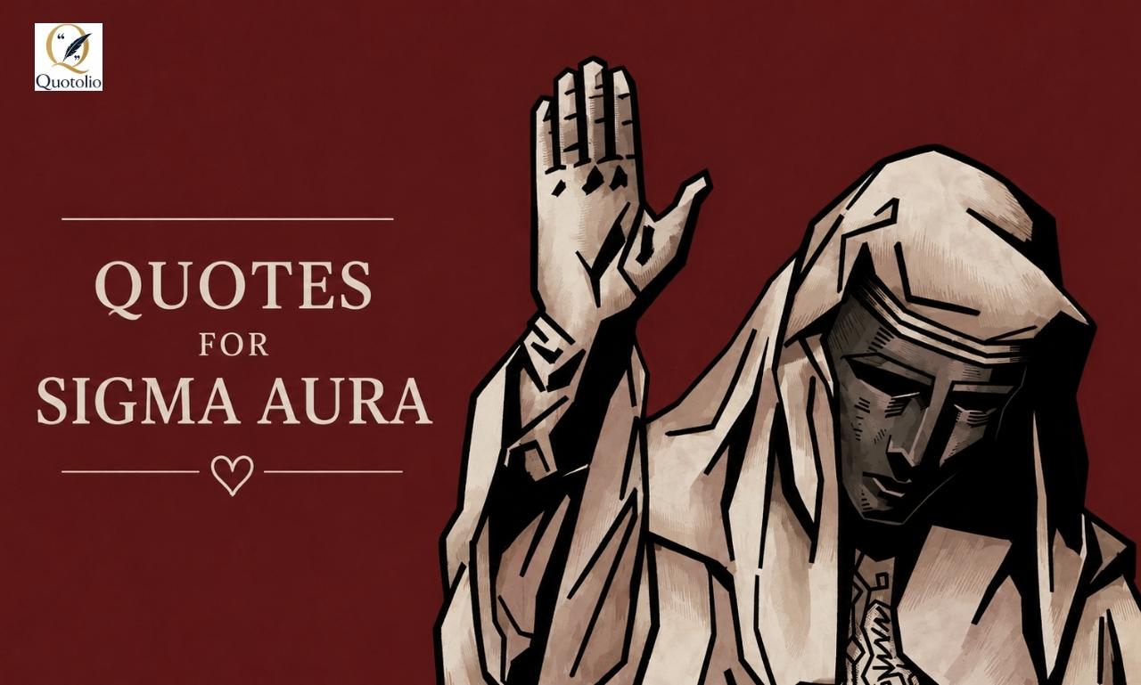 Sigma Aura Quotes featuring a confident person representing silent strength, confidence, discipline, and independent mindset
