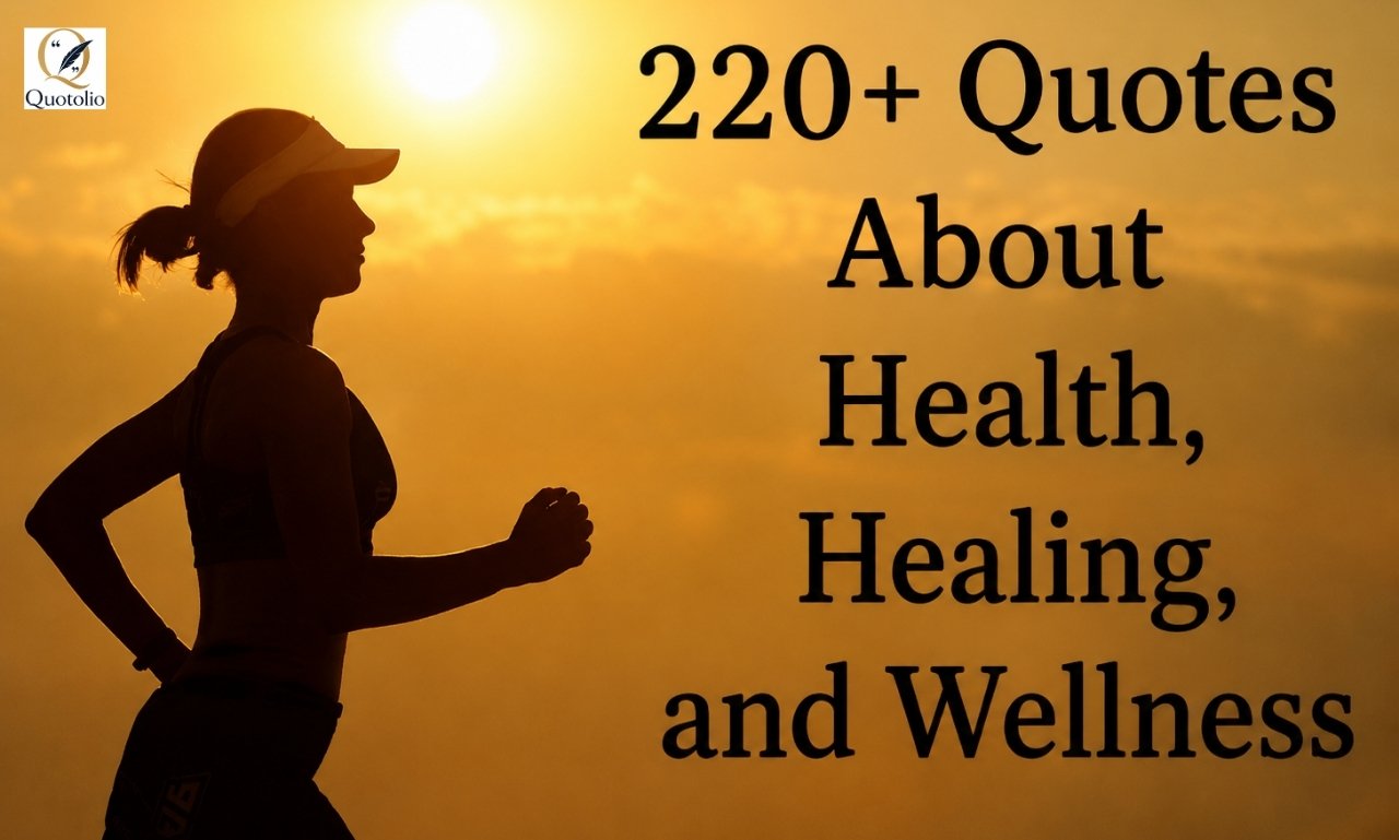 Wellness and health quotes collection inspiring healthy living, self-care, mental wellness, positivity, and a balanced lifestyle.