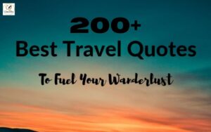 200+ Best Travel Quotes to Fuel Your Wanderlust over a scenic sunset landscape